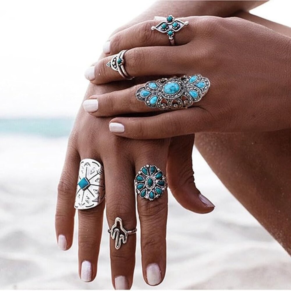 Vintage Blue Turquoise Ring